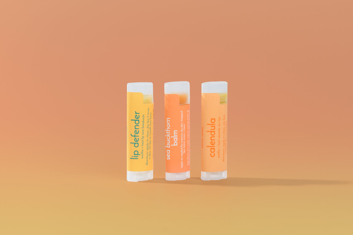 Vegan Calendula Lip Balm for Exfoliative Cheilitis & Yeast Overgrowth