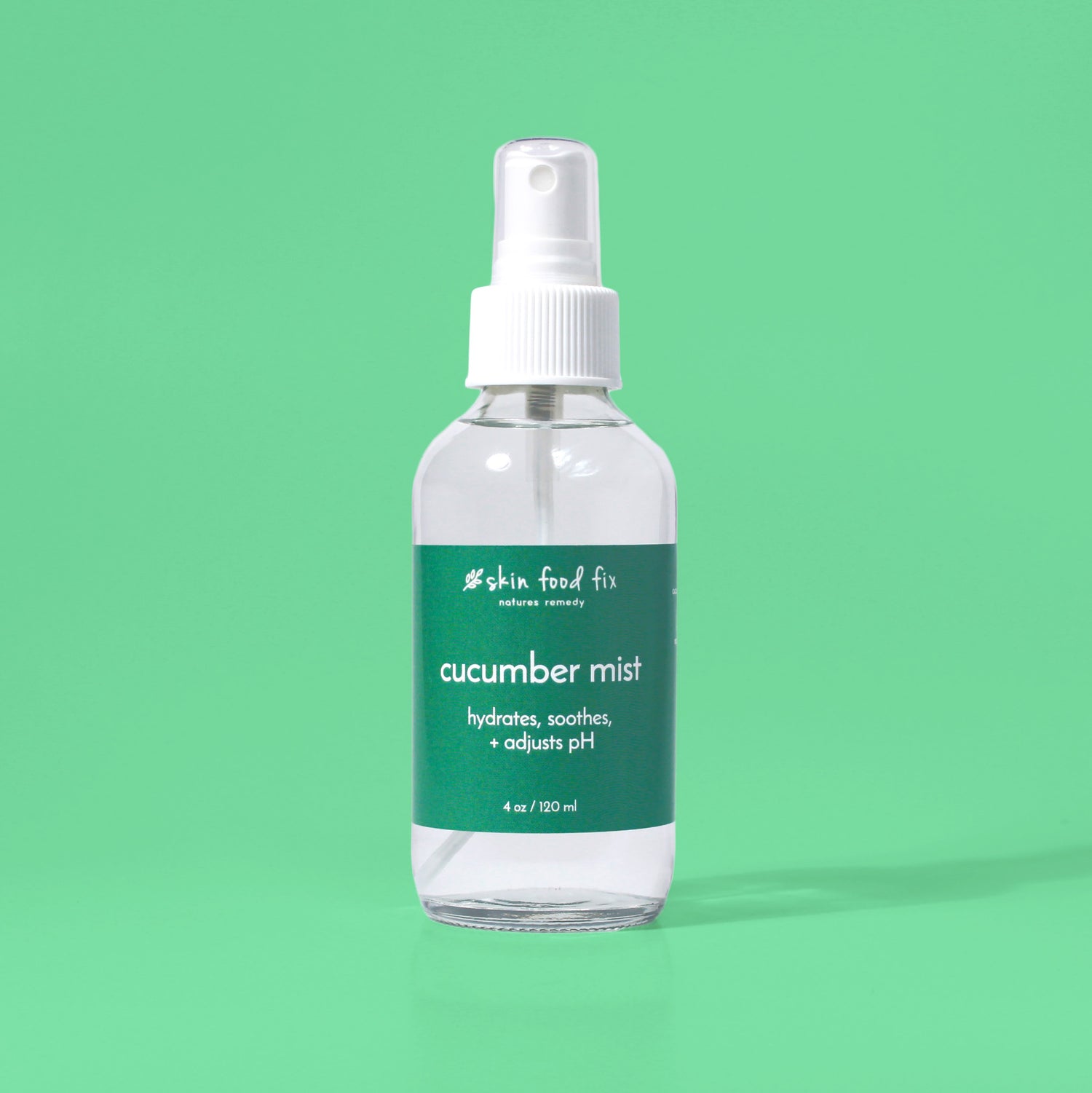 natural cucumber toner vegan glass bottle