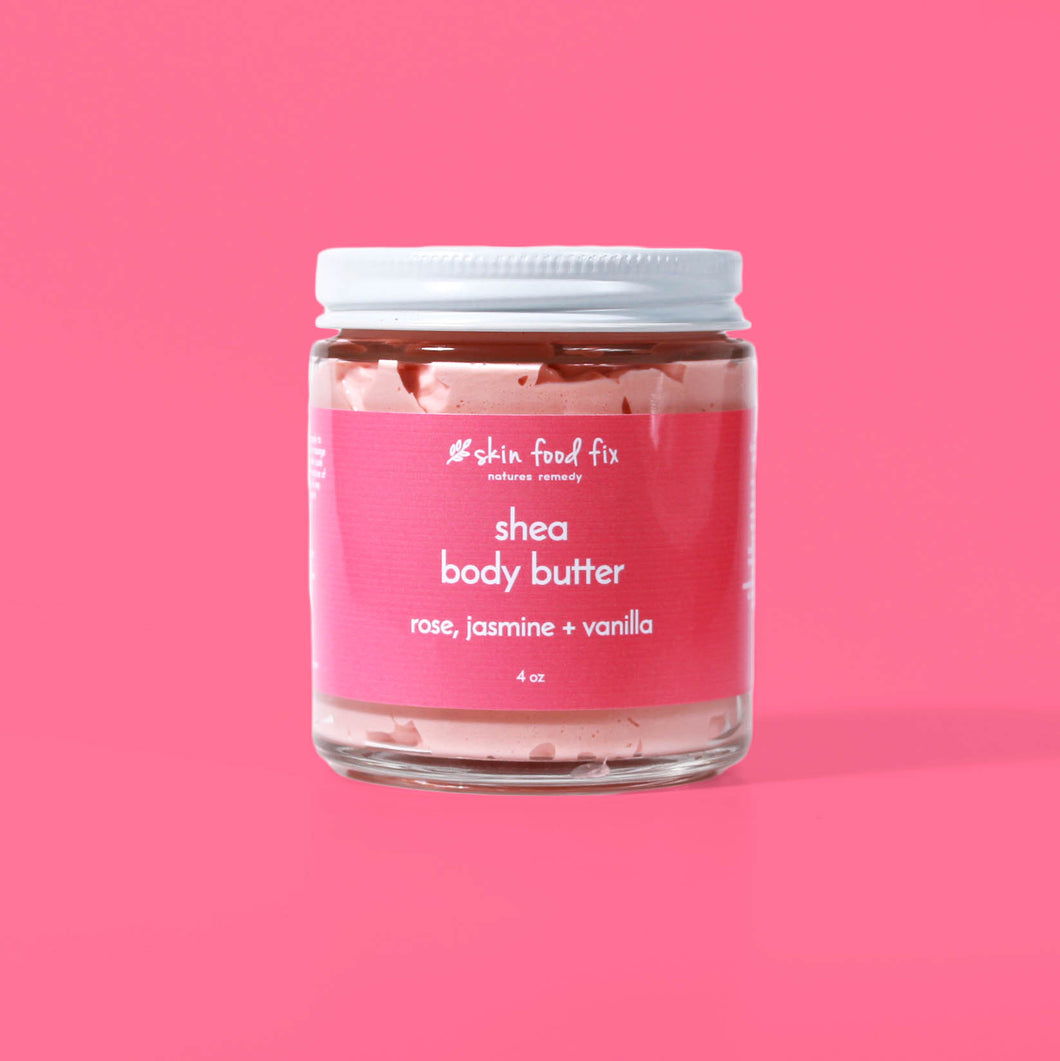 vegan natural rose shea body butter