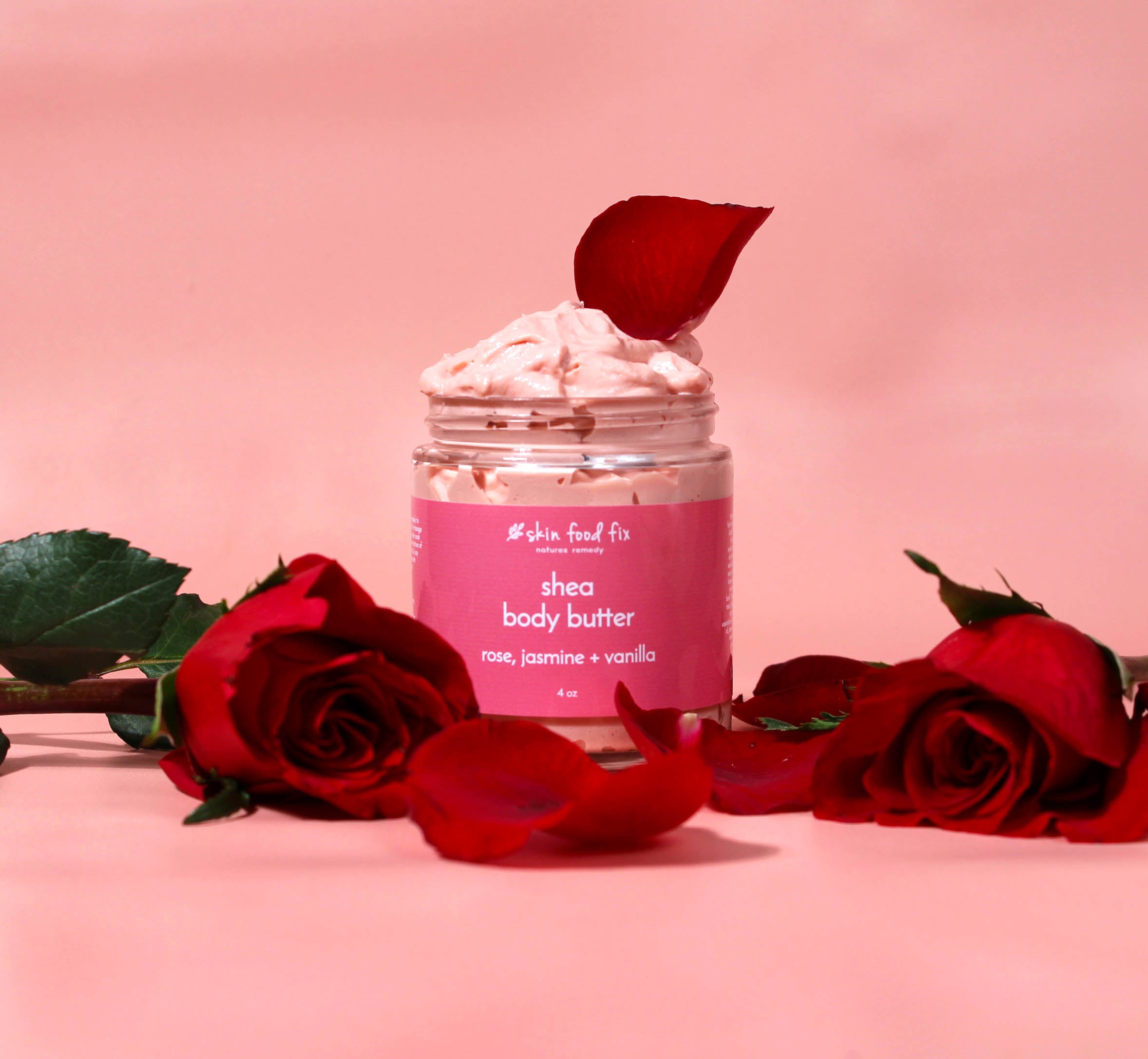 vegan rose vanilla body butter