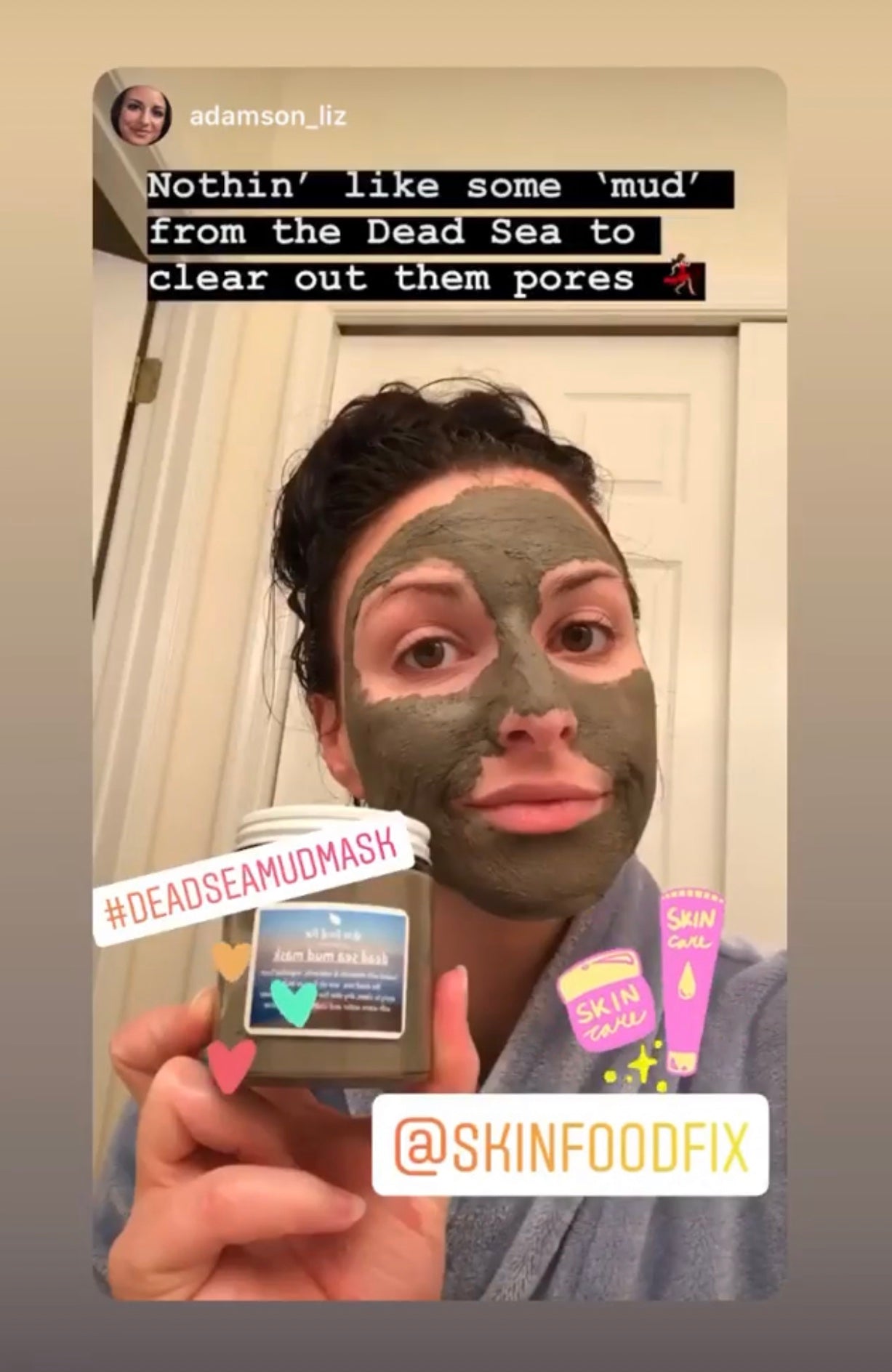 Dead Sea Mud Mask on Face