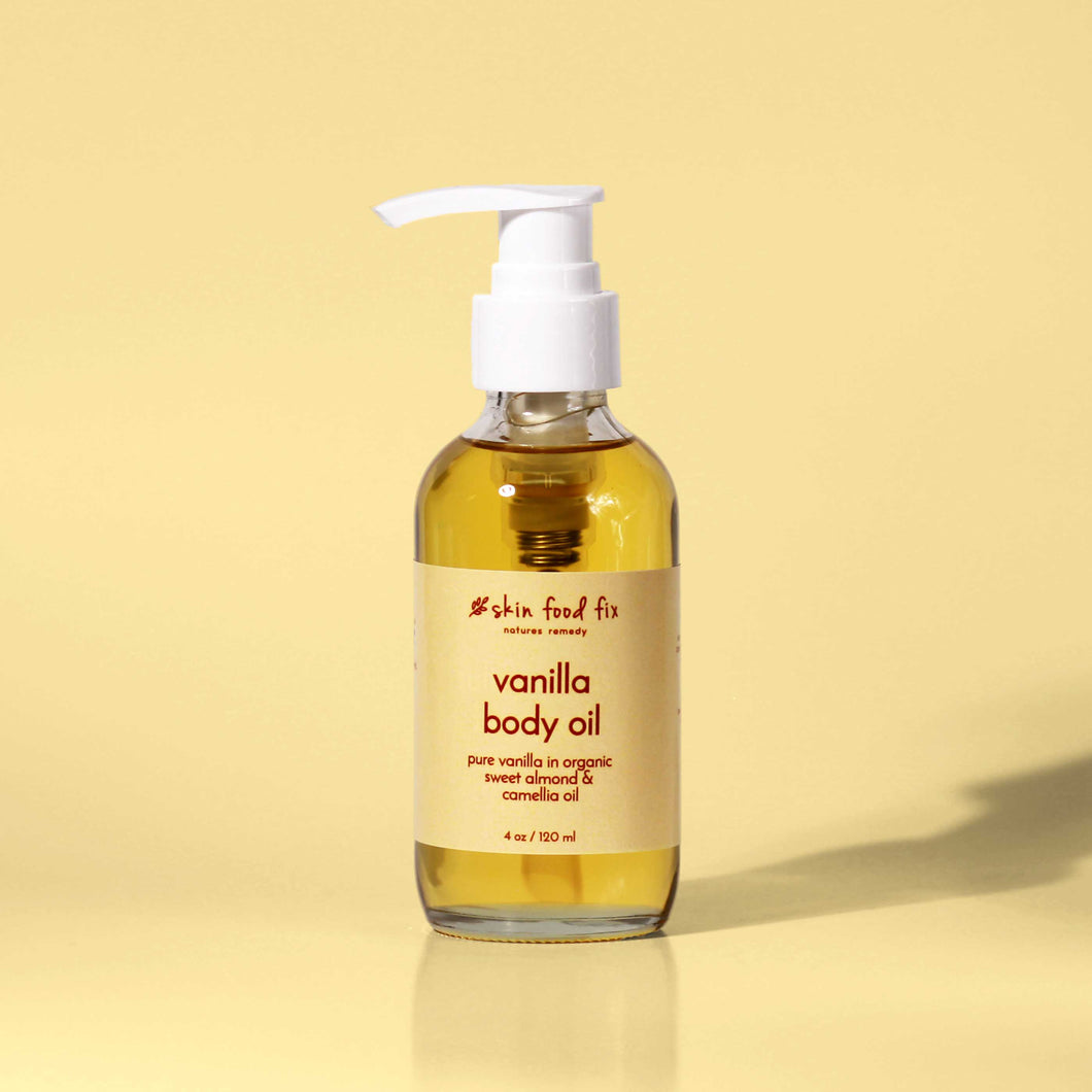 organic vanilla body oil spray