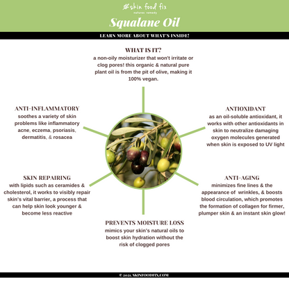 infographic about squalane oil